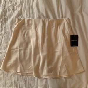 Cream Silk Style Skirt